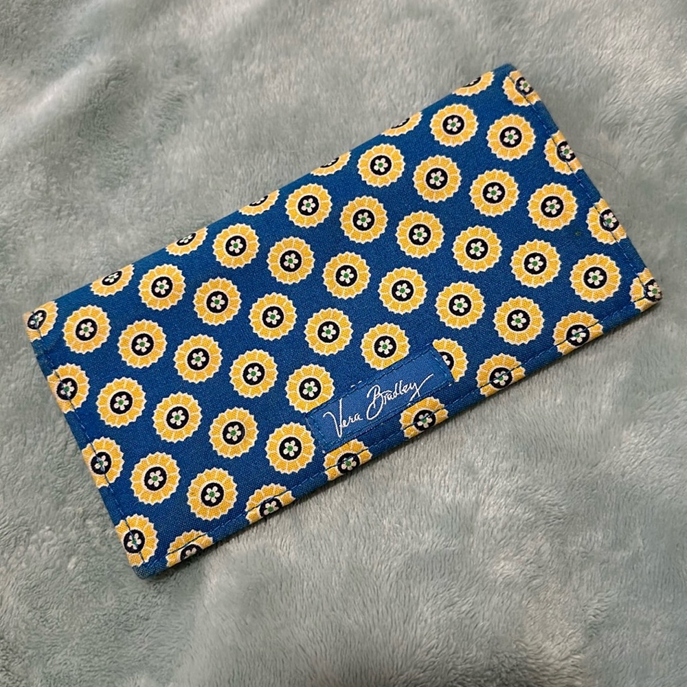 Vera Bradley checkbook cover in Riviera Blue